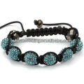 Pulsera al por mayor de la pulsera del cristal y de la pulsera de cristal shamballa FH-61